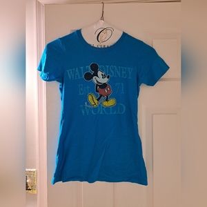 Mickey Walt Disney World Size Small Shirt Blue